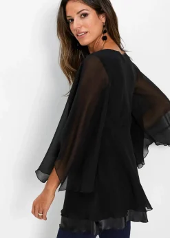 bonprix Bekleidung·Jacken & Mäntel|Festliche Mode^Tunikabluse schwarz