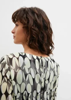 bonprix Blusen & Tuniken|Bekleidung·Jacken & Mäntel^Tunikabluse helllimone/new khaki bedruckt