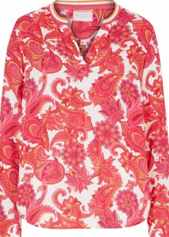 bonprix Bekleidung·Jacken & Mäntel|Nachhaltigere Materialien^Tunikabluse aus fließender Viskose pinklady/knallrosa/softorange paisley