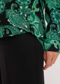 bonprix Blusen & Tuniken|Nachhaltigere Materialien^Tunikabluse aus fließender Viskose grün paisley