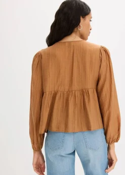 bonprix Bekleidung·Jacken & Mäntel|Blusen & Tuniken^Tunikabluse aus Lyocell kupfer