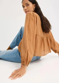 bonprix Bekleidung·Jacken & Mäntel|Blusen & Tuniken^Tunikabluse aus Lyocell kupfer