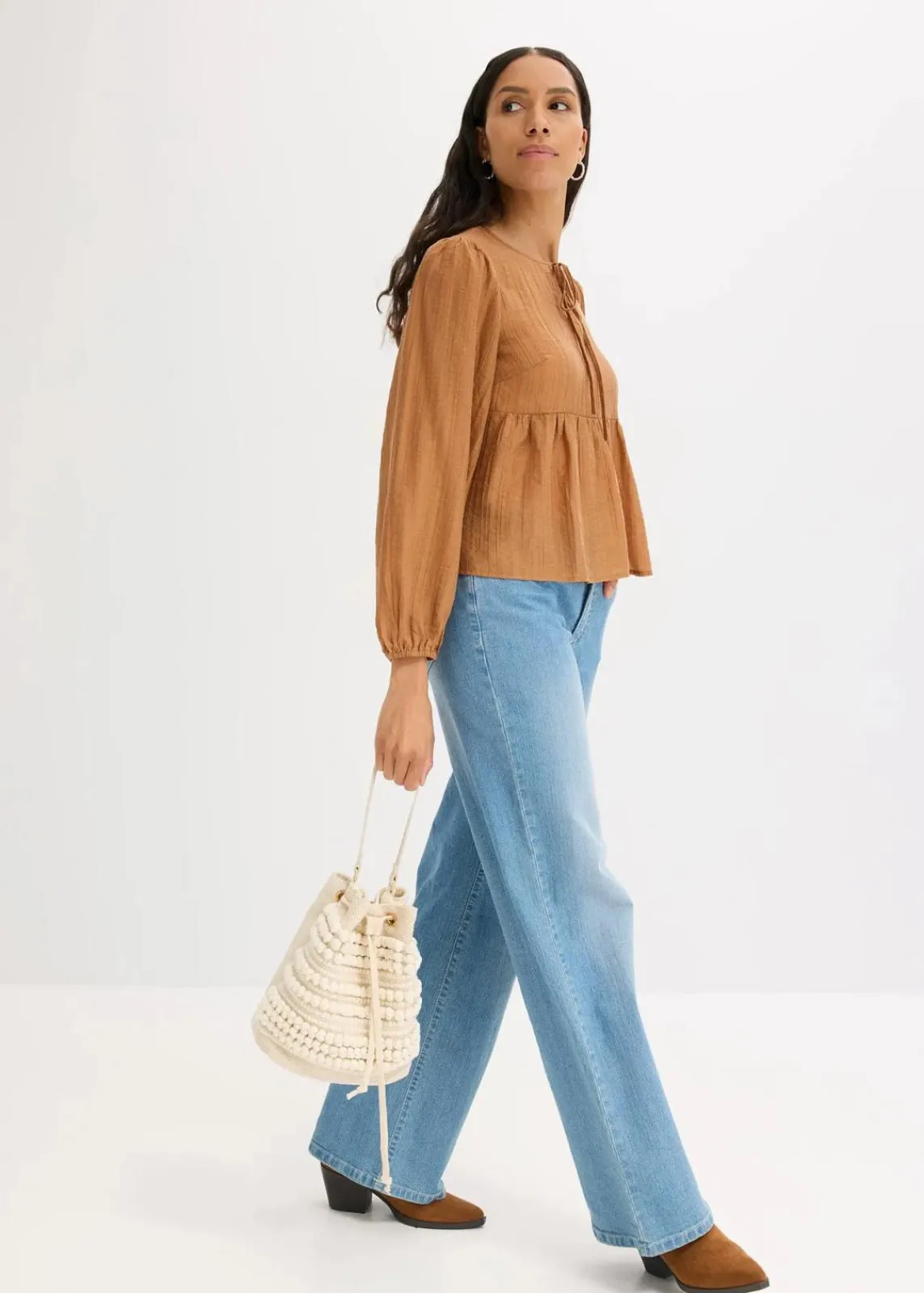 bonprix Bekleidung·Jacken & Mäntel|Blusen & Tuniken^Tunikabluse aus Lyocell kupfer