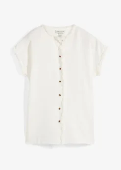 bonprix Bekleidung·Jacken & Mäntel|Premium^Tunikabluse aus reinem Leinen wollweiß