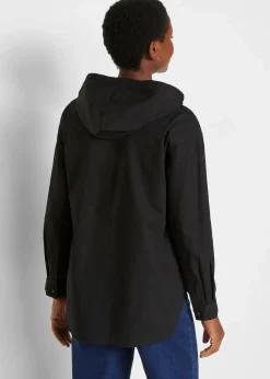 bonprix Nachhaltigere Materialien|Blusen & Tuniken^Tunikabluse aus reiner Bio-Baumwolle schwarz