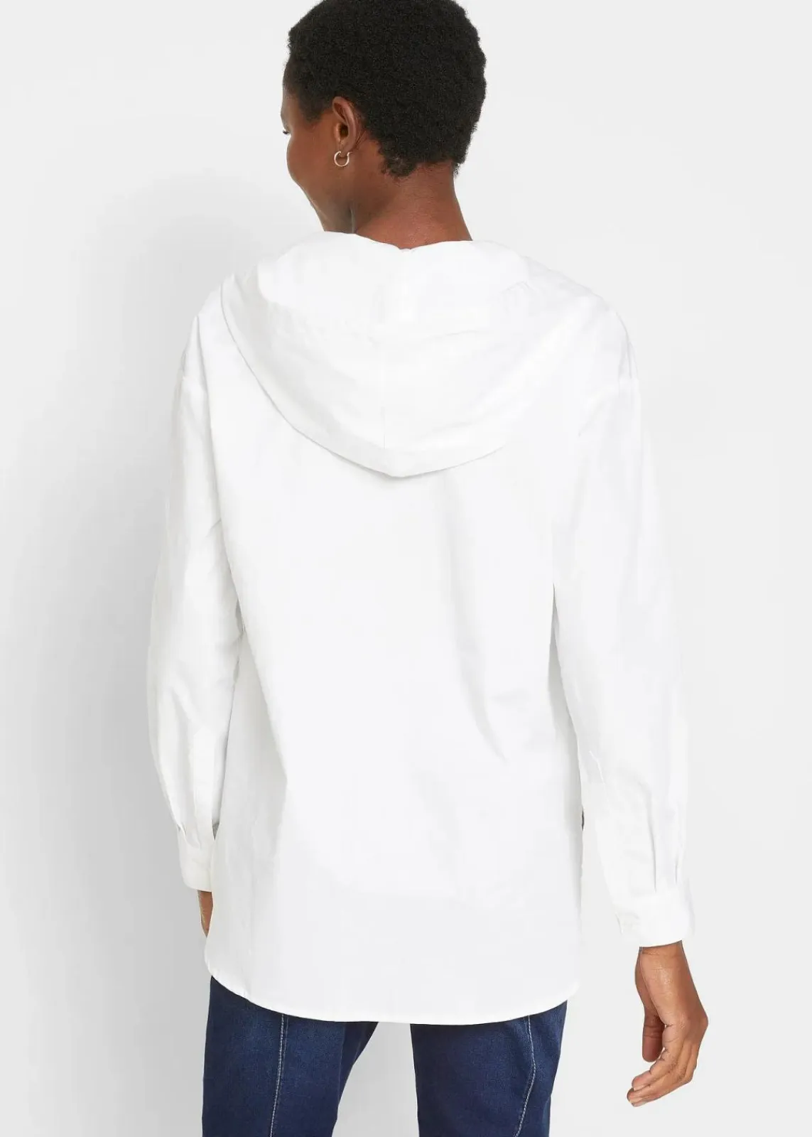 bonprix Bekleidung·Jacken & Mäntel|Blusen & Tuniken^Tunikabluse aus reiner Bio-Baumwolle weiß
