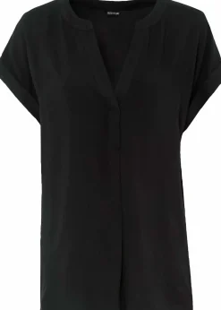 bonprix Bekleidung·Jacken & Mäntel|Nachhaltigere Materialien^Tunikabluse aus reiner Viskose schwarz