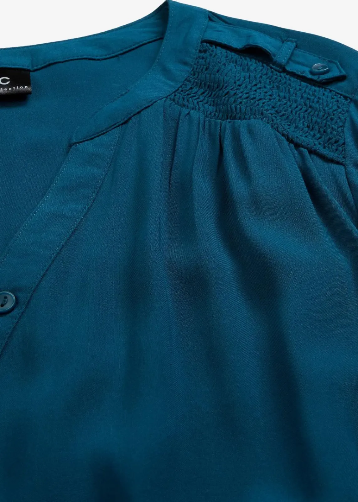 bonprix Bekleidung·Jacken & Mäntel|Nachhaltigere Materialien^Tunikabluse aus softer Viskose blaupetrol