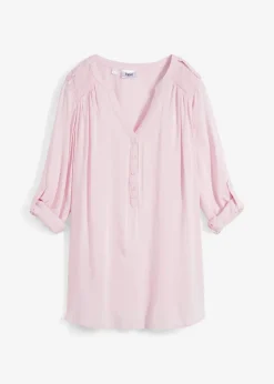 bonprix Blusen & Tuniken|Nachhaltigere Materialien^Tunikabluse aus softer Viskose puderrosa