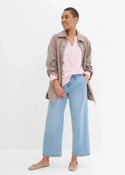 bonprix Blusen & Tuniken|Nachhaltigere Materialien^Tunikabluse aus softer Viskose puderrosa