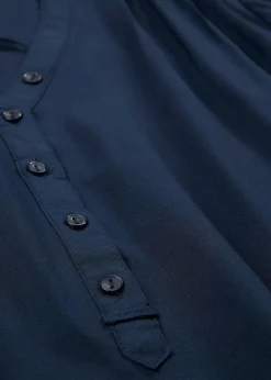 bonprix Blusen & Tuniken|Nachhaltigere Materialien^Tunikabluse aus softer Viskose dunkelblau