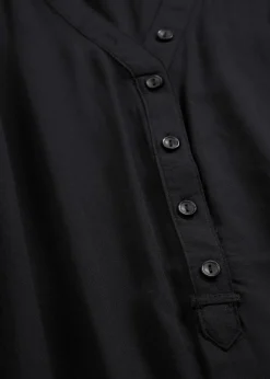 bonprix Blusen & Tuniken|Nachhaltigere Materialien^Tunikabluse aus softer Viskose schwarz
