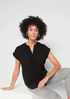 bonprix Blusen & Tuniken|Bekleidung·Jacken & Mäntel^Tunikabluse Georgette schwarz