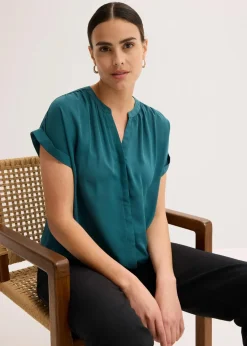 bonprix Blusen & Tuniken|Bekleidung·Jacken & Mäntel^Tunikabluse Georgette pfeffergrün
