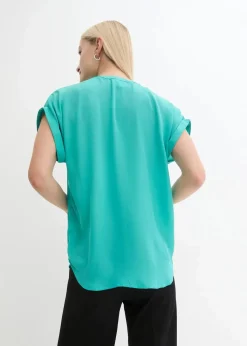 bonprix Bekleidung·Jacken & Mäntel|Blusen & Tuniken^Tunikabluse Georgette türkis