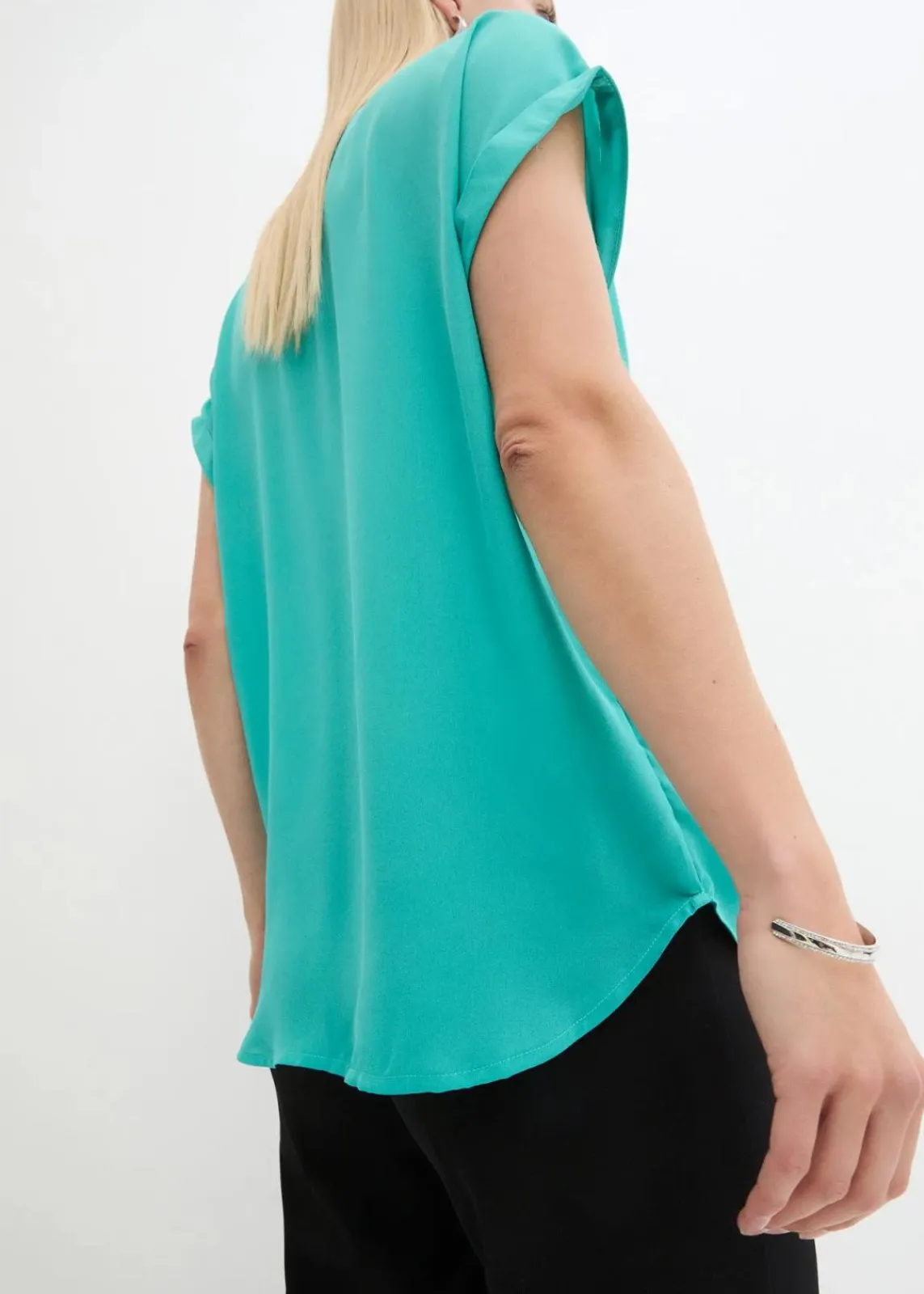 bonprix Bekleidung·Jacken & Mäntel|Blusen & Tuniken^Tunikabluse Georgette türkis