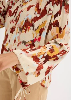 bonprix Bekleidung·Jacken & Mäntel|Blusen & Tuniken^Tunikabluse mit metallischen Garn beige bedruckt