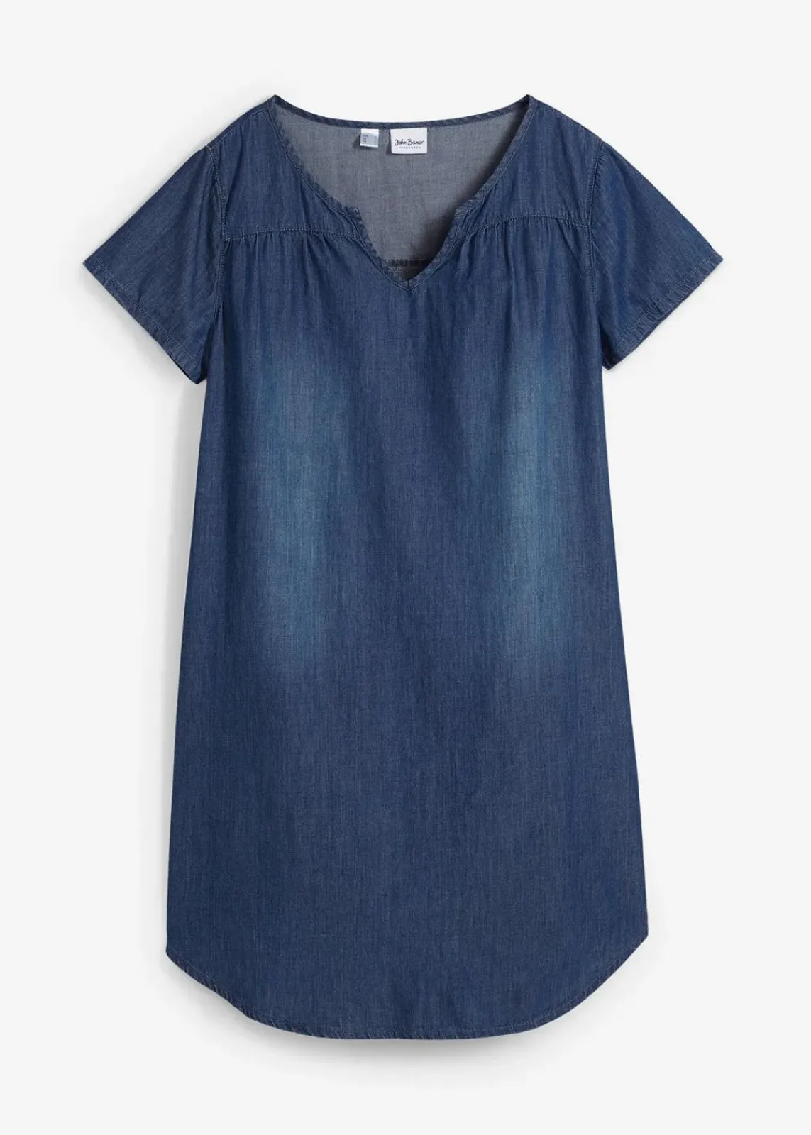 bonprix Bekleidung·Pullover & Strickjacken|Kleider^Tunika-Jeanskleid blau denim used
