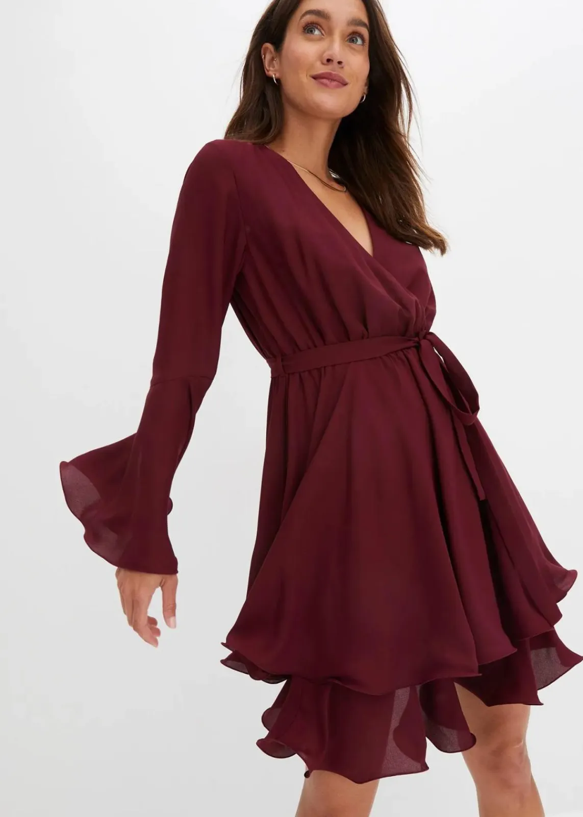 bonprix Kleider|Bekleidung·Pullover & Strickjacken^Tunika-Kleid ahornrot