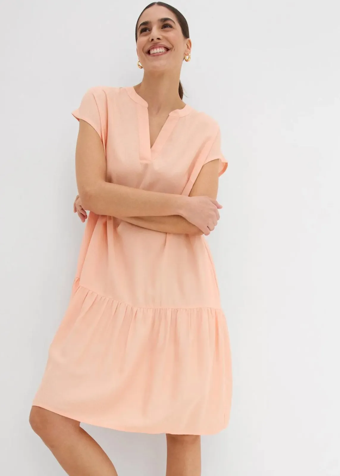 bonprix Bekleidung·Pullover & Strickjacken|Kleider^Tunikakleid aus feiner Viskose melba