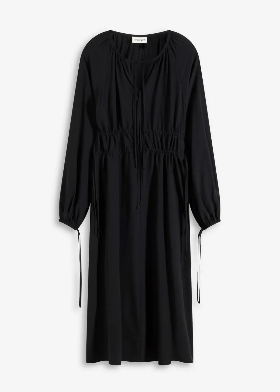 bonprix Kleider|Bekleidung·Pullover & Strickjacken^Tunika-Kleid aus fließendem Viskose-Mix schwarz