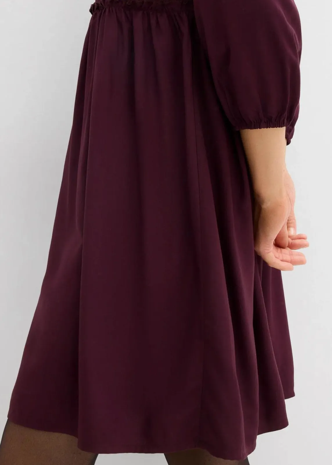 bonprix Bekleidung·Pullover & Strickjacken|Kleider^Tunika-Kleid aus fließender Viskose weinrot