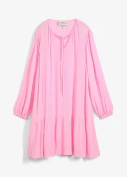 bonprix Kleider|Bekleidung·Pullover & Strickjacken^Tunika-Kleid aus fließender Viskose rosa