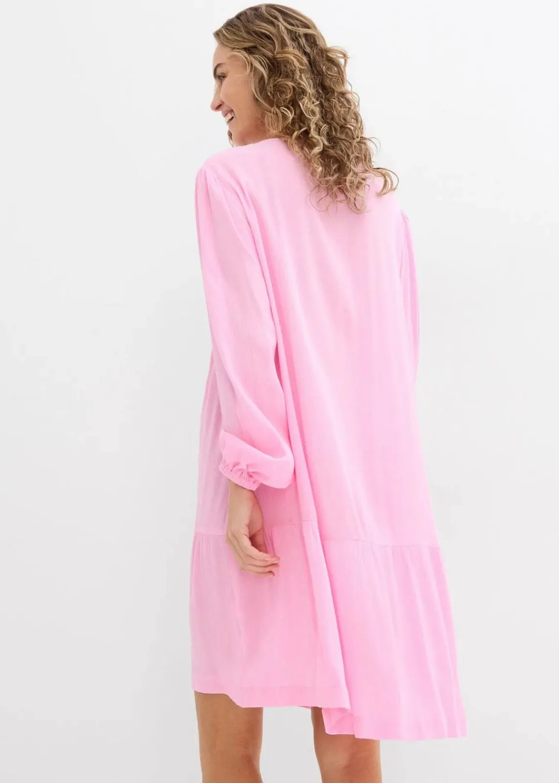 bonprix Kleider|Bekleidung·Pullover & Strickjacken^Tunika-Kleid aus fließender Viskose rosa