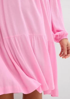bonprix Kleider|Bekleidung·Pullover & Strickjacken^Tunika-Kleid aus fließender Viskose rosa