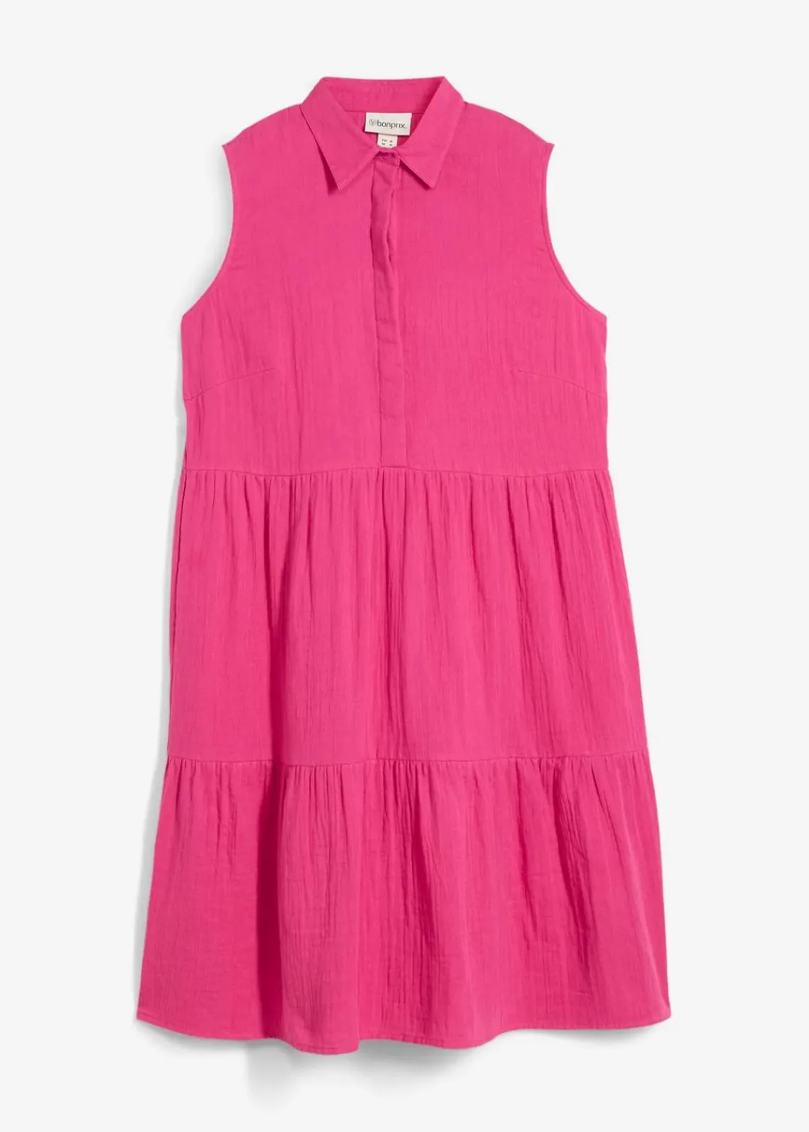 bonprix Kleider|Bekleidung·Pullover & Strickjacken^Tunika-Kleid aus luftigem Musselin fuchsia