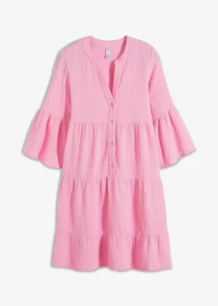 bonprix Kleider|Bekleidung·Pullover & Strickjacken^Tunika-Kleid aus reiner Baumwolle rosa