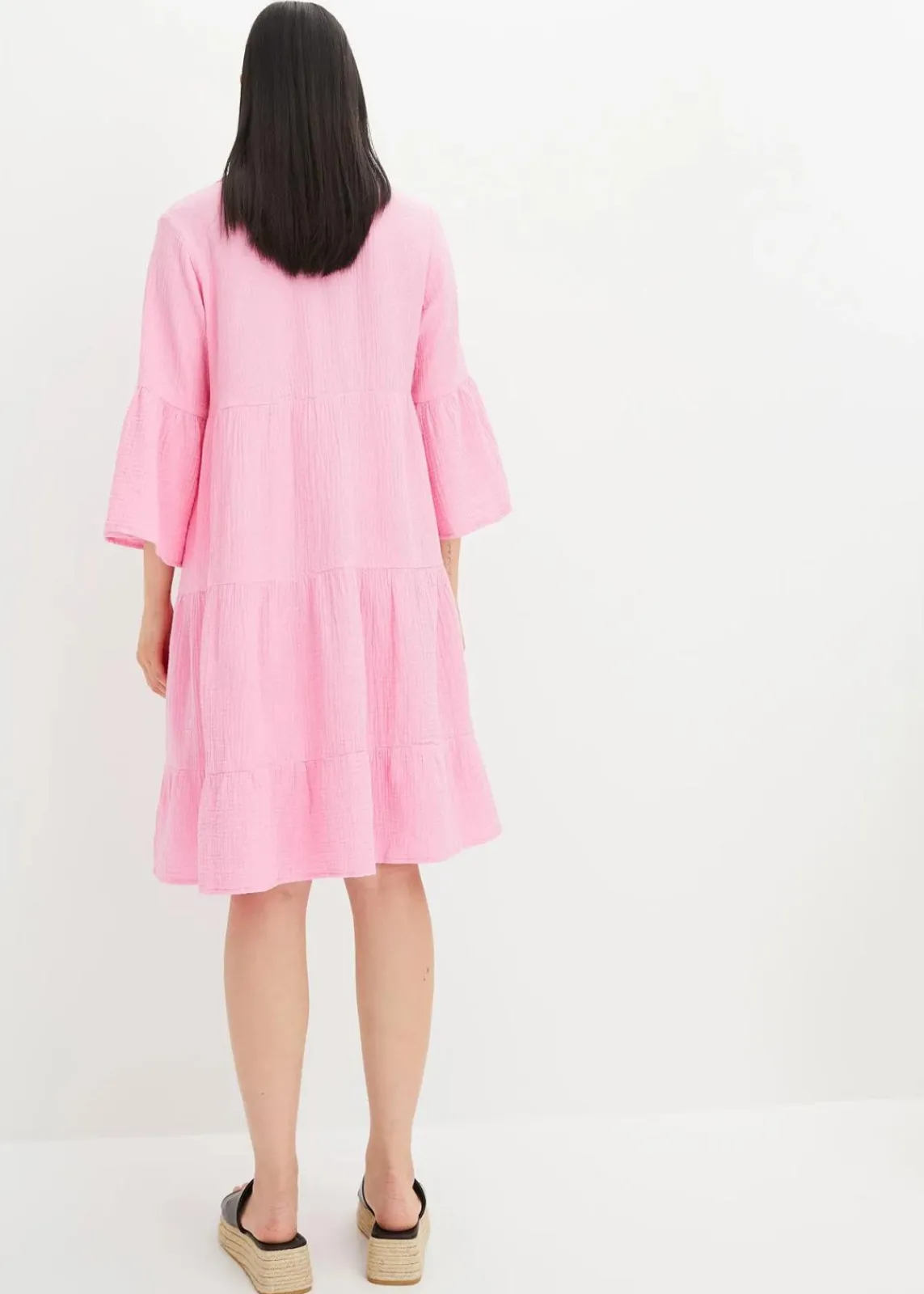bonprix Kleider|Bekleidung·Pullover & Strickjacken^Tunika-Kleid aus reiner Baumwolle rosa