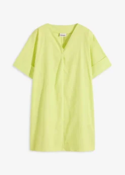 bonprix Kleider|Bekleidung·Pullover & Strickjacken^Tunika-Kleid aus reiner Bio-Baumwolle zitrusgelb