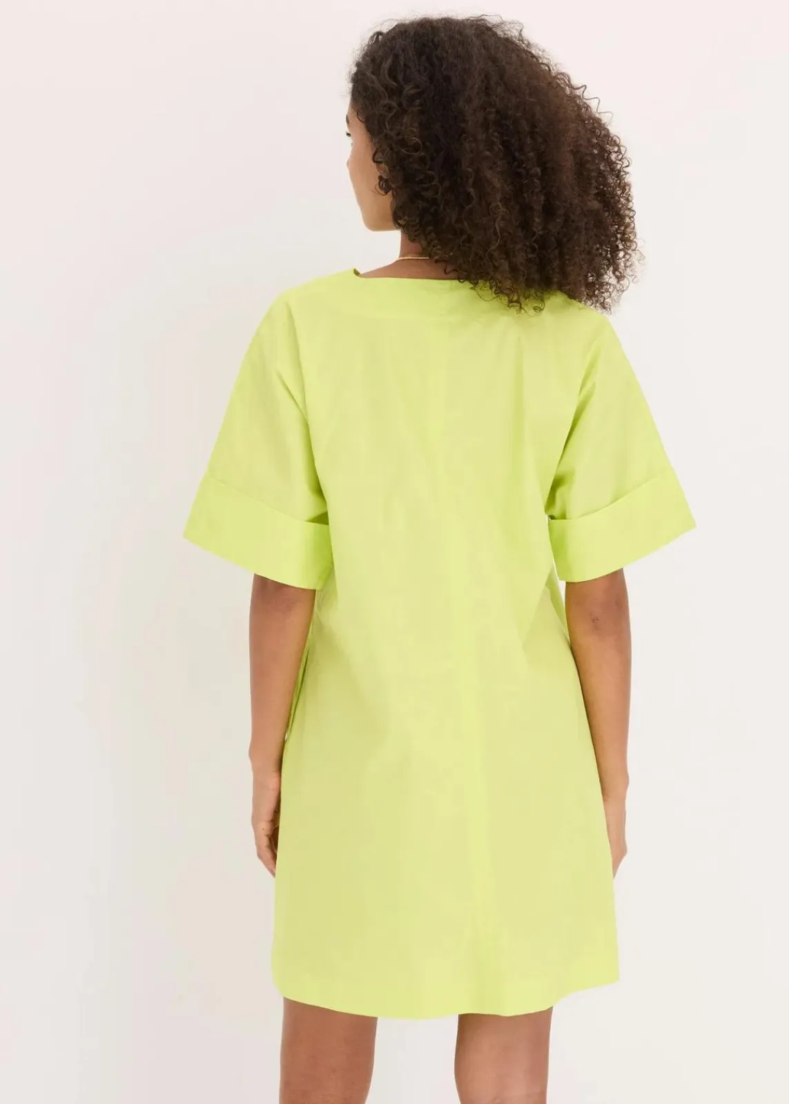 bonprix Kleider|Bekleidung·Pullover & Strickjacken^Tunika-Kleid aus reiner Bio-Baumwolle zitrusgelb