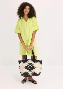 bonprix Kleider|Bekleidung·Pullover & Strickjacken^Tunika-Kleid aus reiner Bio-Baumwolle zitrusgelb