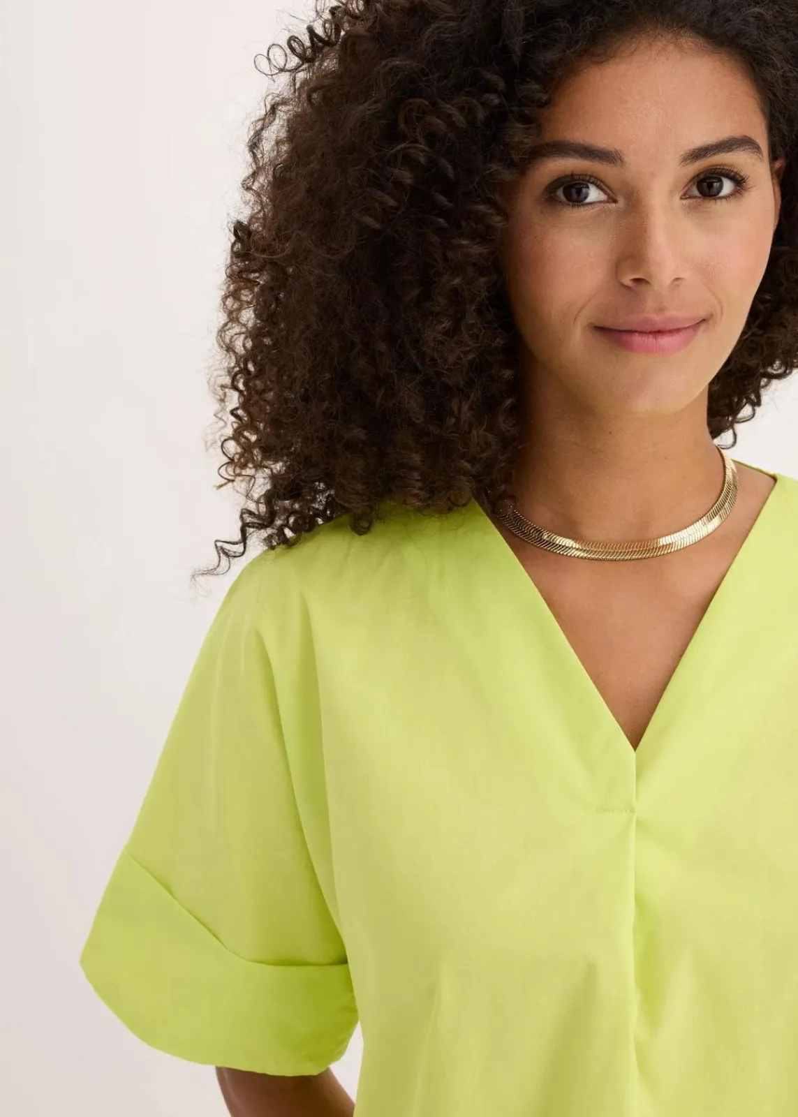 bonprix Kleider|Bekleidung·Pullover & Strickjacken^Tunika-Kleid aus reiner Bio-Baumwolle zitrusgelb