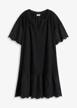 bonprix Nachhaltigere Materialien|Kleider^Tunika-Kleid aus reiner Bio-Baumwolle schwarz