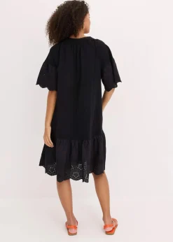 bonprix Nachhaltigere Materialien|Kleider^Tunika-Kleid aus reiner Bio-Baumwolle schwarz