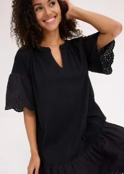 bonprix Nachhaltigere Materialien|Kleider^Tunika-Kleid aus reiner Bio-Baumwolle schwarz