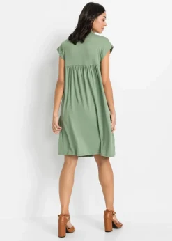 bonprix Bekleidung·Pullover & Strickjacken|Kleider^Tunika-Kleid aus softem Viskose-Mix piniengrün