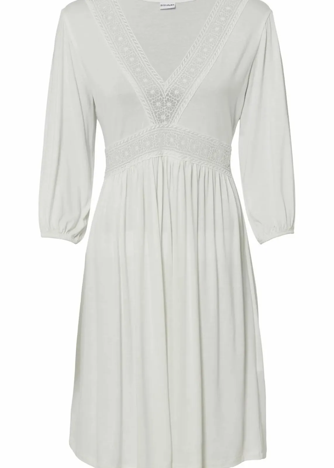 bonprix Nachhaltigere Materialien|Kleider^Tunika-Kleid aus softem Viskose-Mix weiß