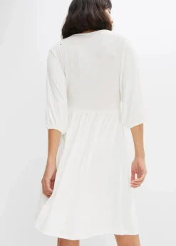 bonprix Nachhaltigere Materialien|Kleider^Tunika-Kleid aus softem Viskose-Mix weiß