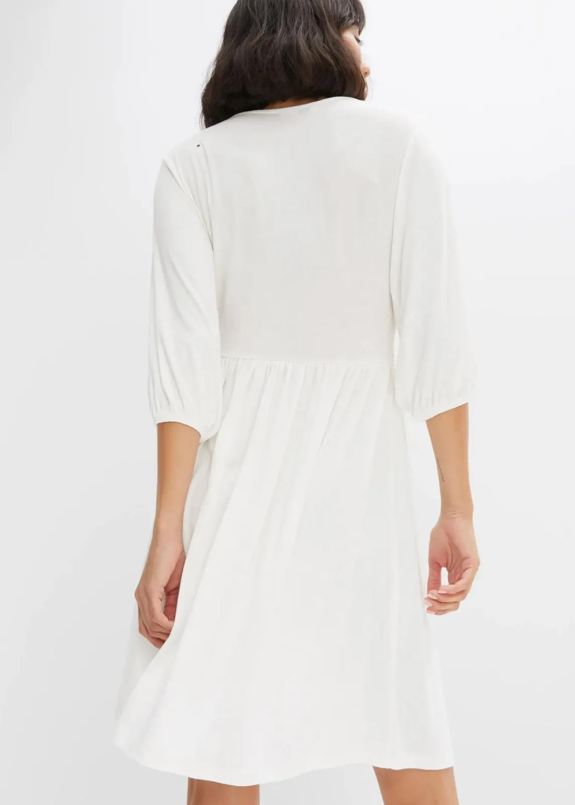 bonprix Nachhaltigere Materialien|Kleider^Tunika-Kleid aus softem Viskose-Mix weiß