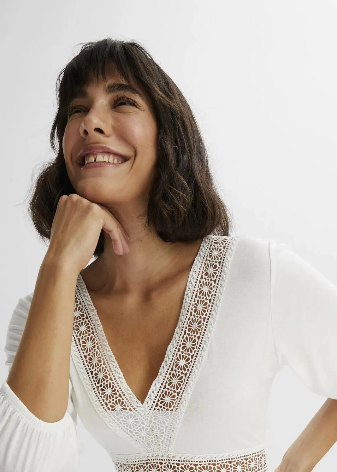 bonprix Nachhaltigere Materialien|Kleider^Tunika-Kleid aus softem Viskose-Mix weiß