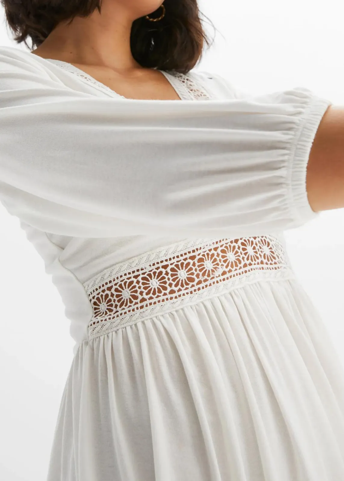 bonprix Nachhaltigere Materialien|Kleider^Tunika-Kleid aus softem Viskose-Mix weiß