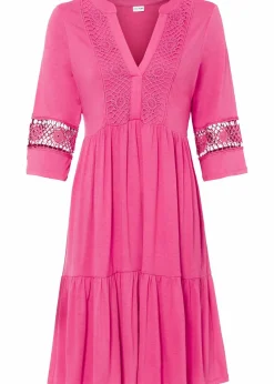 bonprix Nachhaltigere Materialien|Kleider^Tunika-Kleid aus softer Viskose pinklady