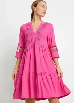 bonprix Nachhaltigere Materialien|Kleider^Tunika-Kleid aus softer Viskose pinklady