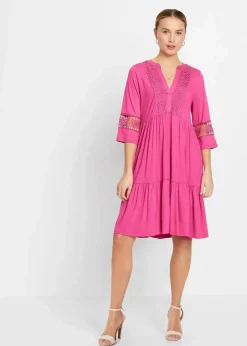 bonprix Nachhaltigere Materialien|Kleider^Tunika-Kleid aus softer Viskose pinklady