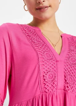bonprix Nachhaltigere Materialien|Kleider^Tunika-Kleid aus softer Viskose pinklady