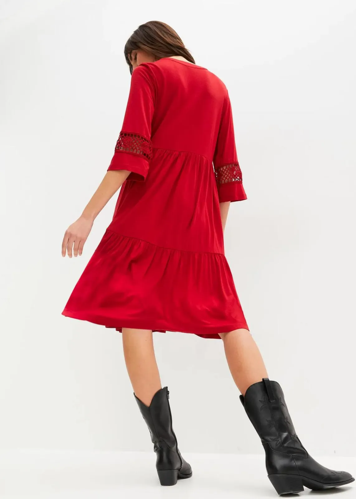 bonprix Nachhaltigere Materialien|Kleider^Tunika-Kleid aus softer Viskose chillirot